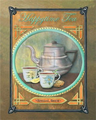 Happy Time Tea art print by Jan Sacca