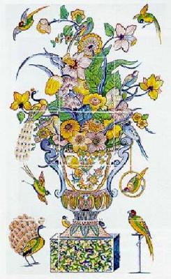 Dutch Tile With Birds art print by Jane McClean