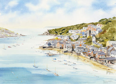 Fowey From Boddinick art print by John Chrisnall