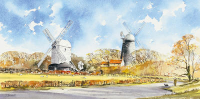 Jack and Jill Mills art print by John Chrisnall