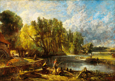 The Young Waltonians - Stratford Mill art print by John Constable