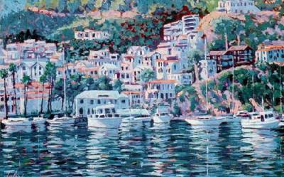 Harbor Reflections art print by John Cosby
