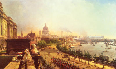 The Embankment from Somerset House art print by John O'Connor