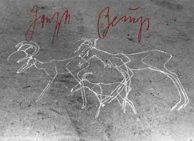 Fussbodenzeichnung (Painting on the floor) art print by Joseph Beuys