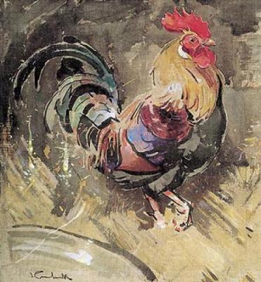 The Minorca Cock art print by Joseph Crawhall