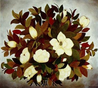 Magnolia Blossoms art print by Joy