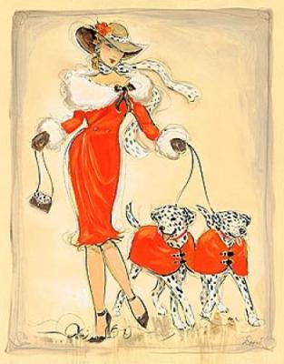 Dancing Dalmations art print by Karen Dupr�