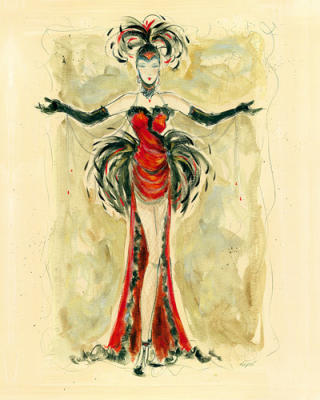 Lady Burlesque I art print by Karen Dupr�