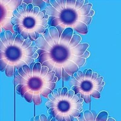 Electric Flowers III art print by Kate Knight