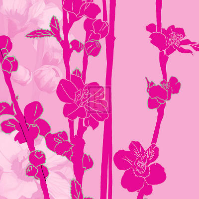 Plum Blossom II art print by Kate Knight