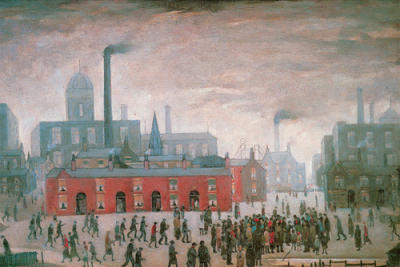 An accident art print by LS Lowry