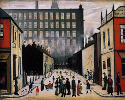 Street Scene (Pendlebury) art print by LS Lowry