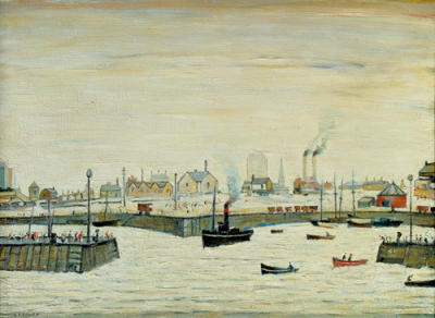The Harbour art print by LS Lowry