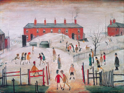 The Schoolyard art print by LS Lowry