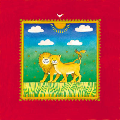 Lions art print by Linda Edwards