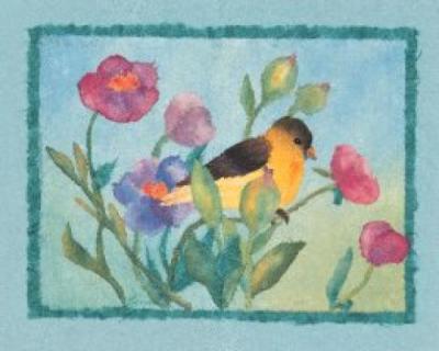 Goldfinch art print by Linn Done