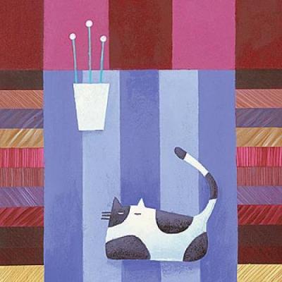 Purrfect World art print by Lisa Berkshire