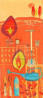 Marmalade Garden II art print by Liz Myhill