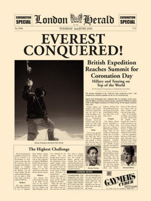 Everest Conquered art print by London Herald