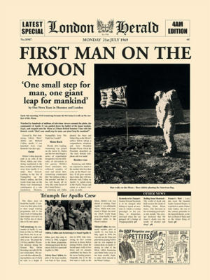 First Man on the Moon art print by London Herald