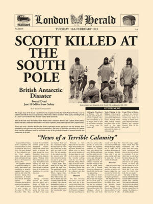 Scott Killed at South Pole art print by London Herald