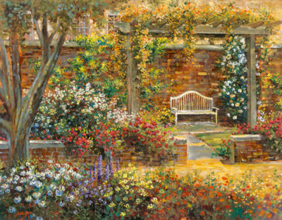 Patio Gardens II art print by Longo