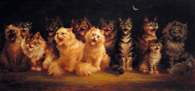 Cat's Chorus art print by Louis Wain