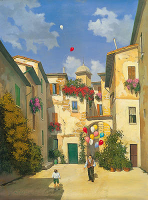 The Balloon Seller art print by Lucio Sollazzi