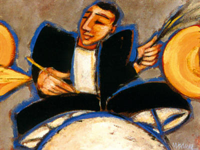 Drums art print by Marsha Hammel