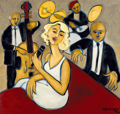 Jazz Ensemble art print by Marsha Hammel