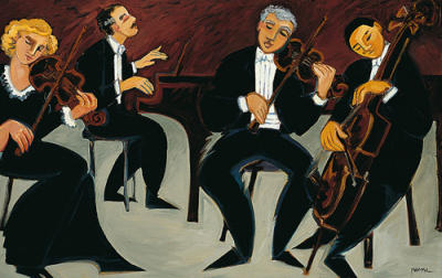 Strings and Piano art print by Marsha Hammel