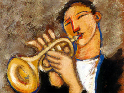 Trumpet art print by Marsha Hammel