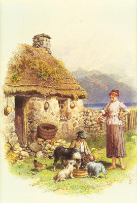 Highland Cottage art print by Myles Birket Foster