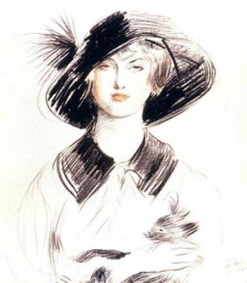 The Black Hat art print by Paul-Cesar Helleu