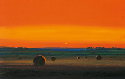 Harvest Evening art print by Paul Evans