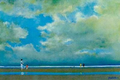 The Beach 1985 art print by Pierre Doutreleau