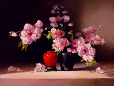 Japanese Blossom art print by Pippa Chapman