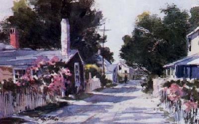 Siasconsett Lane 1984 art print by Ray Ellis