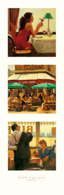 Cafe Society I art print by Raymond Leech