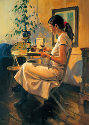 Sunday Girl art print by Raymond Leech