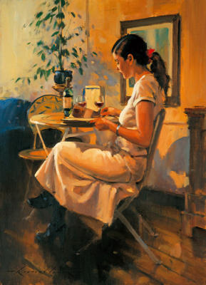 Sunday Girl art print by Raymond Leech