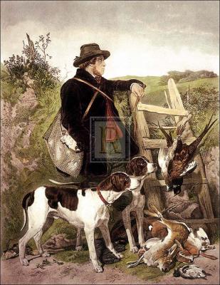 The English Gamekeeper art print by Richard Ansdell