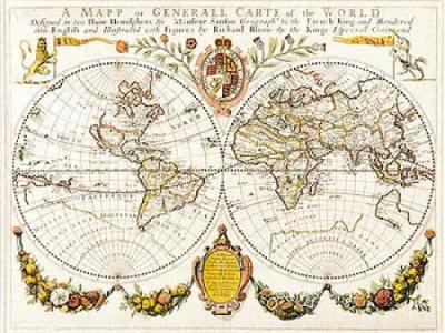 Map of the World art print by Richard Blome