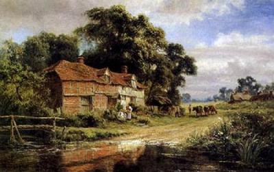 An Old Surrey Farm art print by Robert Gallon
