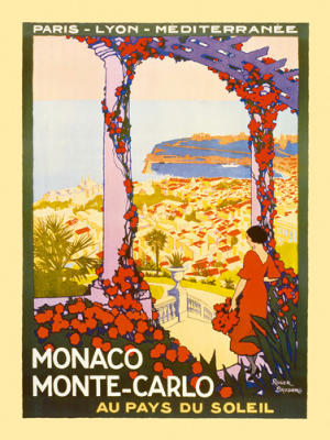Monte Carlo, Monaco art print by Roger Broders