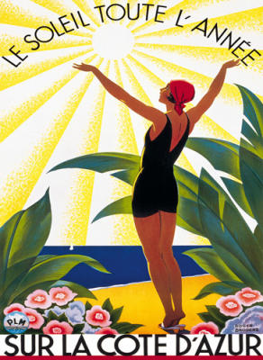 Sur la Cote d'Azur, Le Soleil Toute... art print by Roger Broders