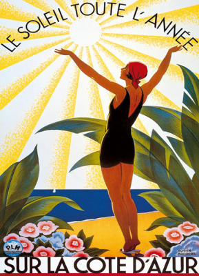Sur la Cote d'Azur, Le Soleil Toute... art print by Roger Broders