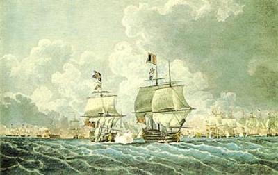 The Glorious 1st June 1794 (Morning) art print by Rovert Cleveley