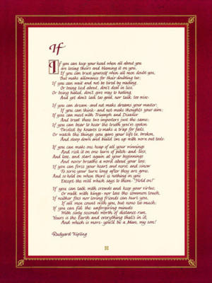 If art print by Rudyard Kipling