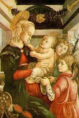 Madonna & Child With Angels c.1465 art print by Sandro Botticelli